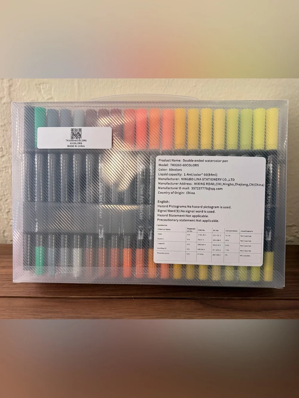 60 Colors Dual Tip Brush Pens Watercolor Markers Fineliner Art Set